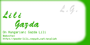 lili gazda business card